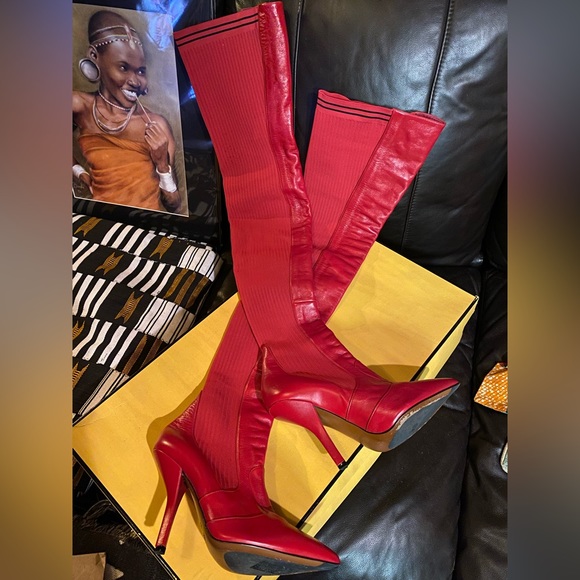 FENDI Thigh High Boots, EU 40 - Picture 2 of 16